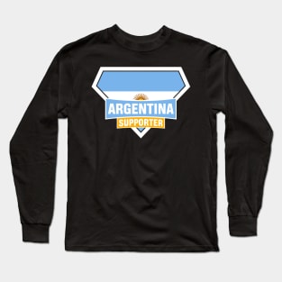 Argentina Super Flag Supporter Long Sleeve T-Shirt